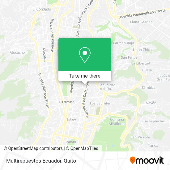 Multirepuestos Ecuador map
