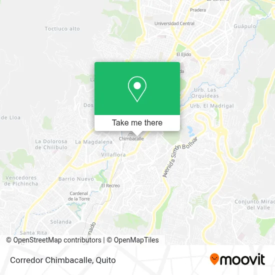 Corredor Chimbacalle map