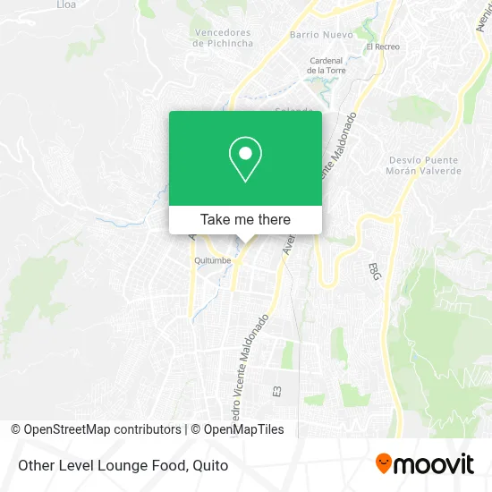 Other Level Lounge Food map