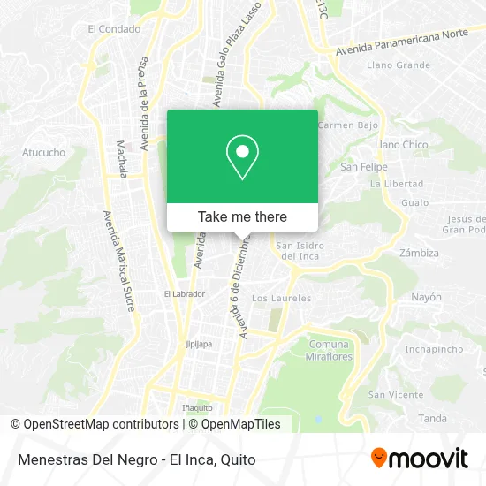 Menestras Del Negro - El Inca map