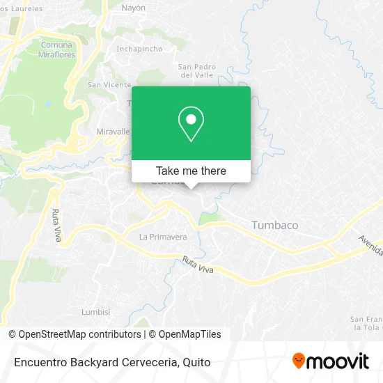 Encuentro Backyard Cerveceria map