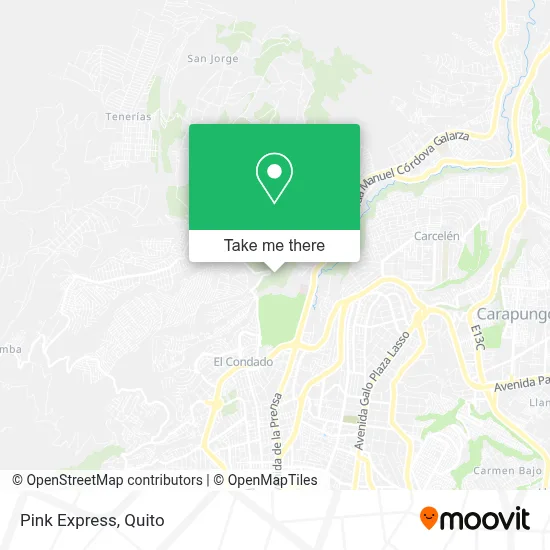 Pink Express map