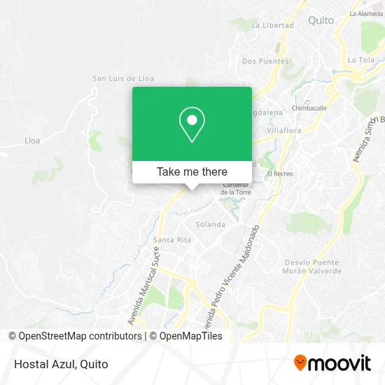 Hostal Azul map