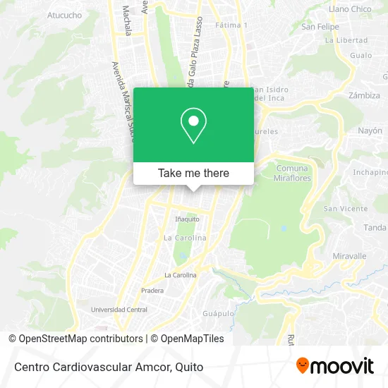 Centro Cardiovascular Amcor map