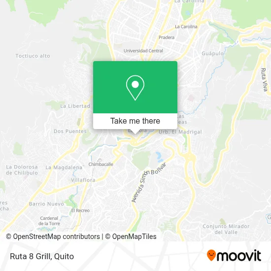 Ruta 8 Grill map