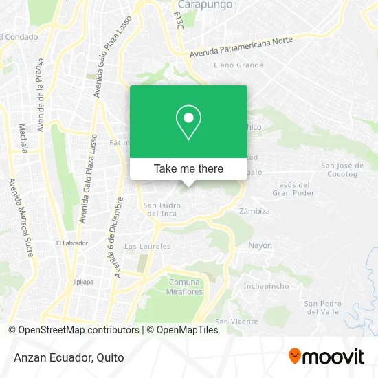 Anzan Ecuador map
