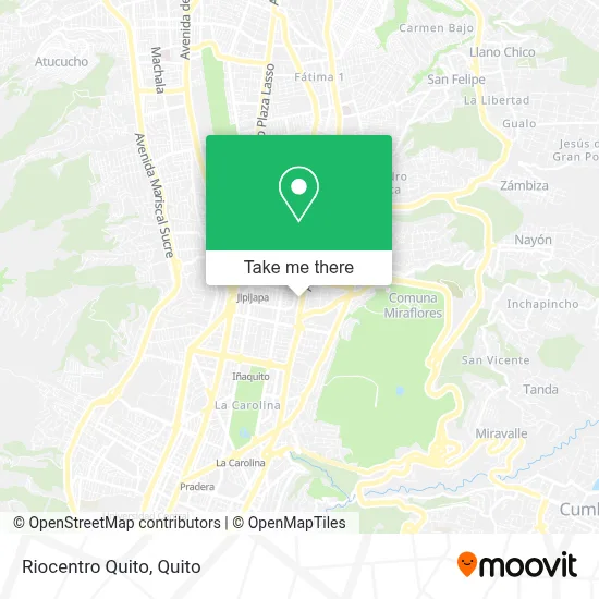 Riocentro Quito map