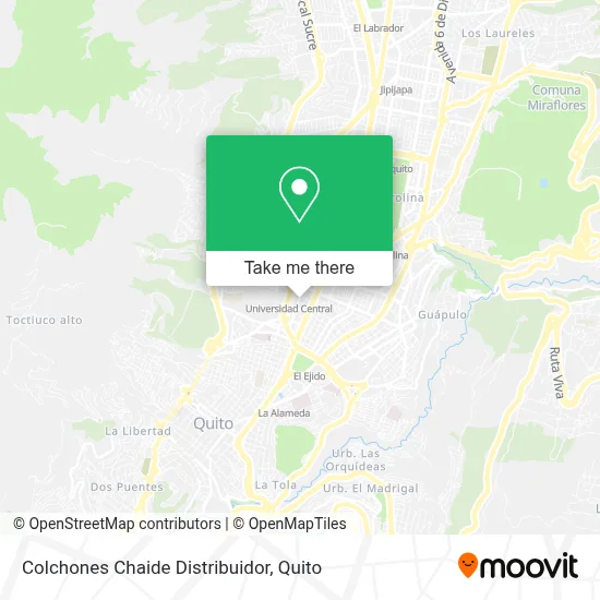Colchones Chaide Distribuidor map