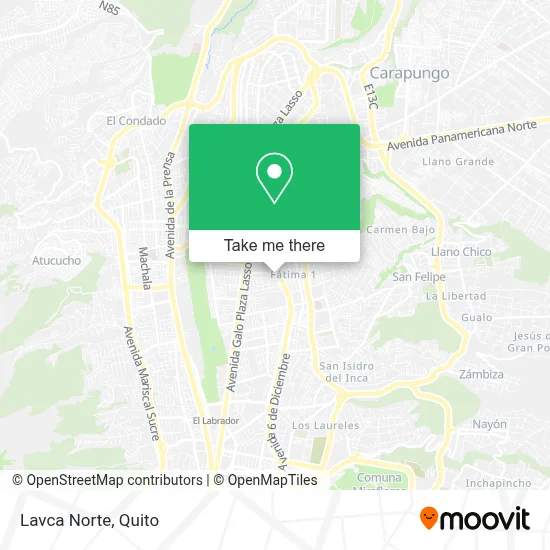 Lavca Norte map