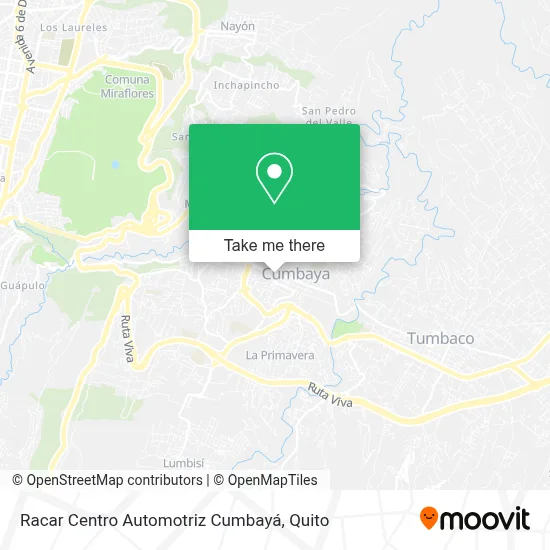 Racar Centro Automotriz Cumbayá map