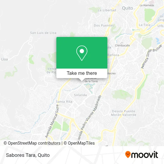 Sabores Tara map