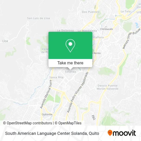 South American Language Center Solanda map