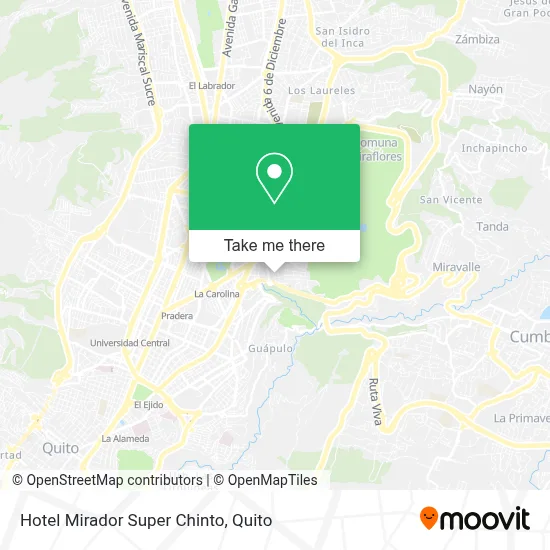 Hotel Mirador Super Chinto map