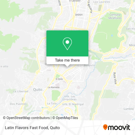 Latin Flavors Fast Food map