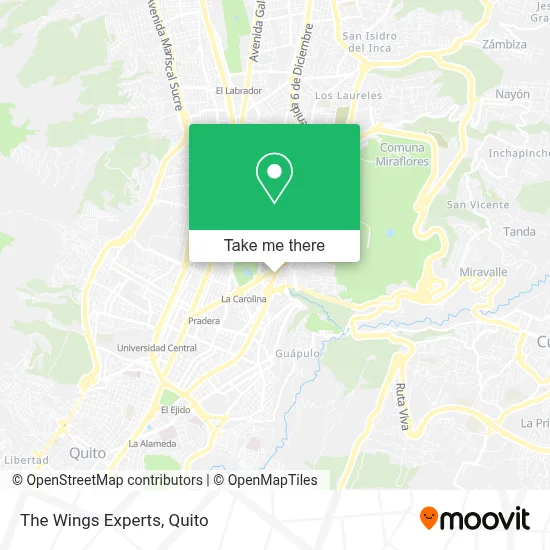 The Wings Experts map