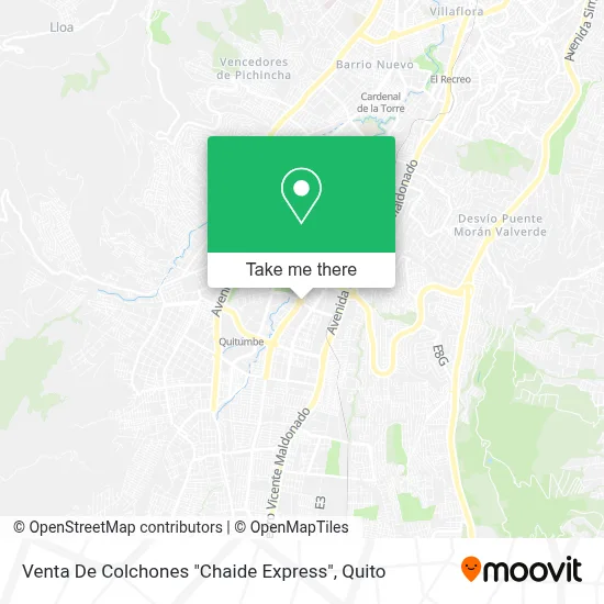 Venta De Colchones "Chaide Express" map