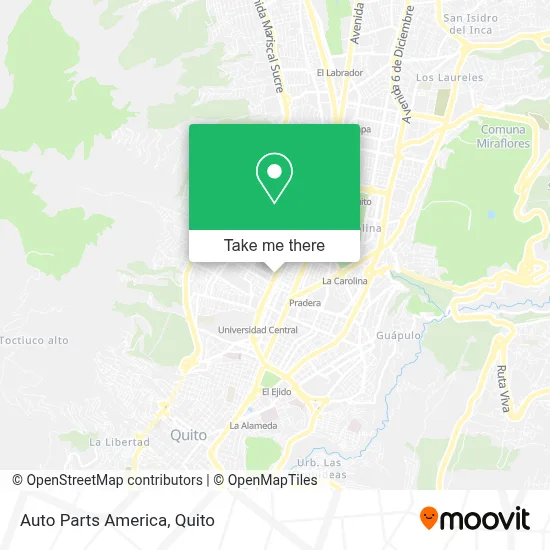 Auto Parts America map