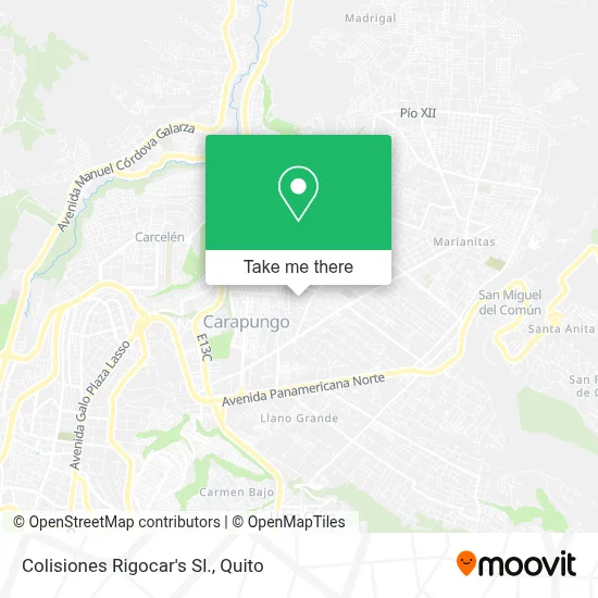 Colisiones Rigocar's Sl. map
