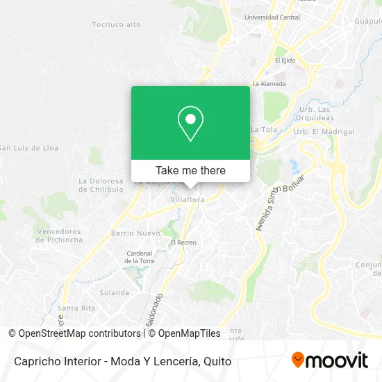Capricho Interior - Moda Y Lencería map