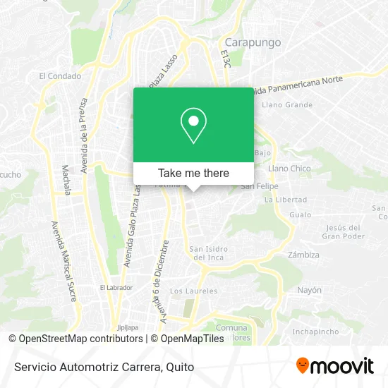 Servicio Automotriz Carrera map