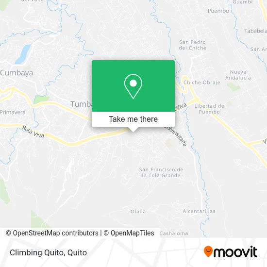 Climbing Quito map