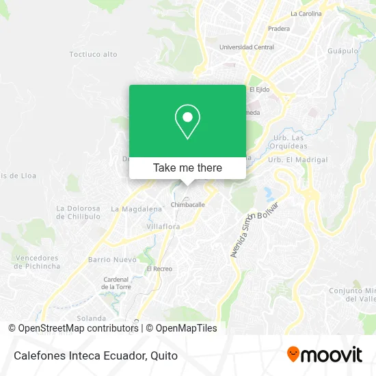 Calefones Inteca Ecuador map