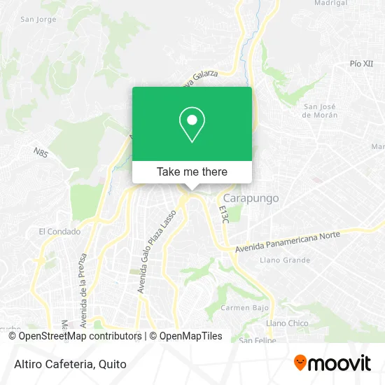 Altiro Cafeteria map