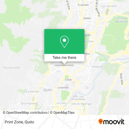 Print Zone map
