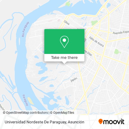 Universidad Nordeste De Paraguay map