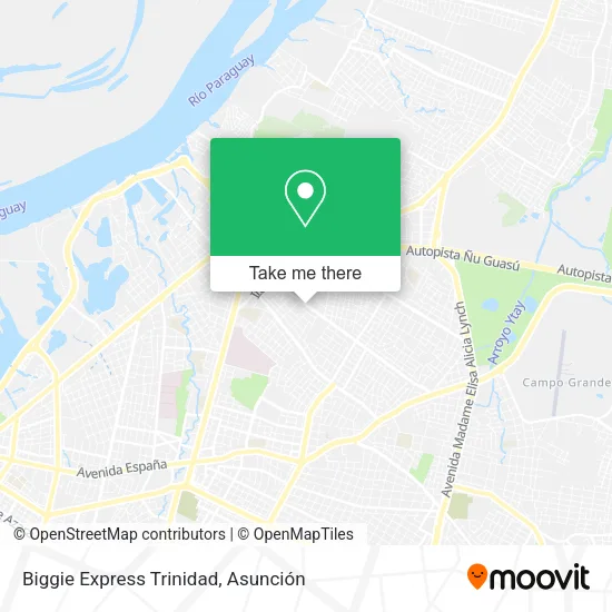Biggie Express Trinidad map