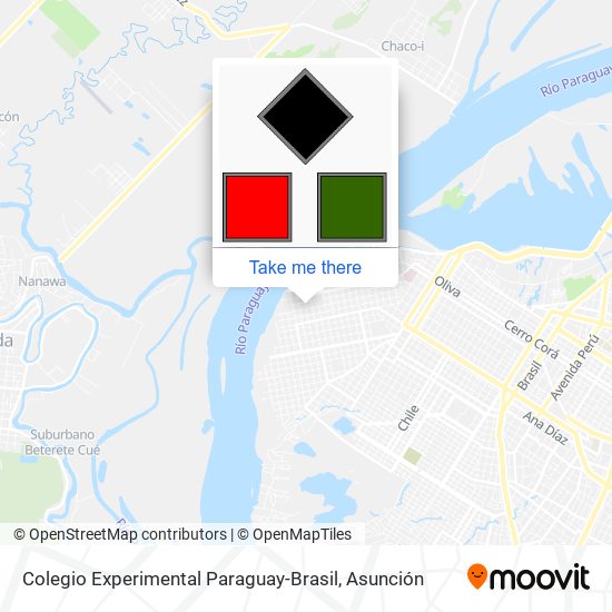 Mapa de Colegio Experimental Paraguay-Brasil