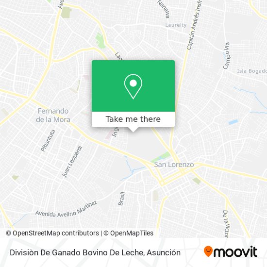 Divisiòn De Ganado Bovino De Leche map