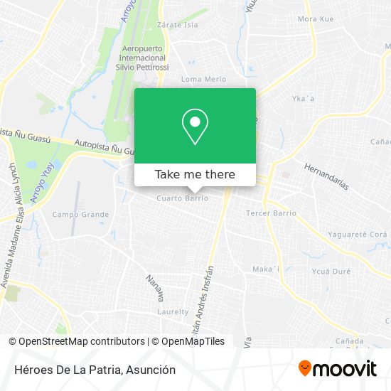 Mapa de Héroes De La Patria