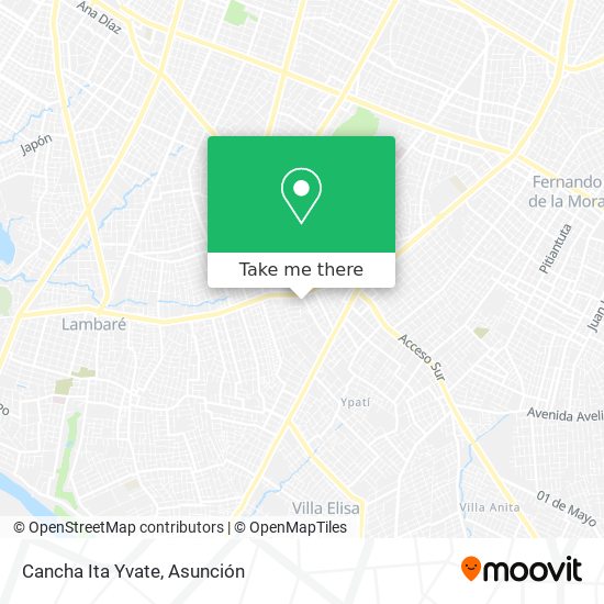 Cancha Ita Yvate map