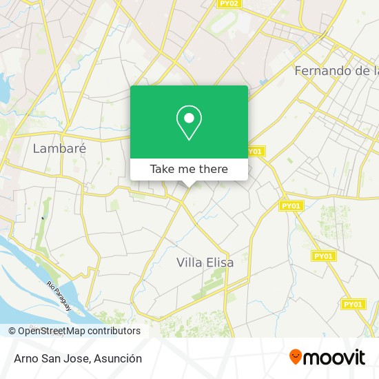 Arno San Jose map