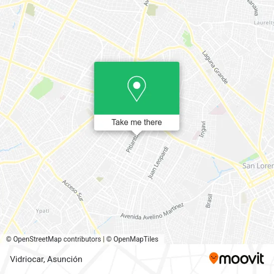 Vidriocar map