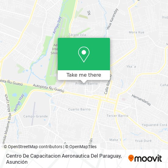 Centro De Capacitacion Aeronautica Del Paraguay map