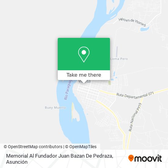 Memorial Al Fundador Juan Bazan De Pedraza map