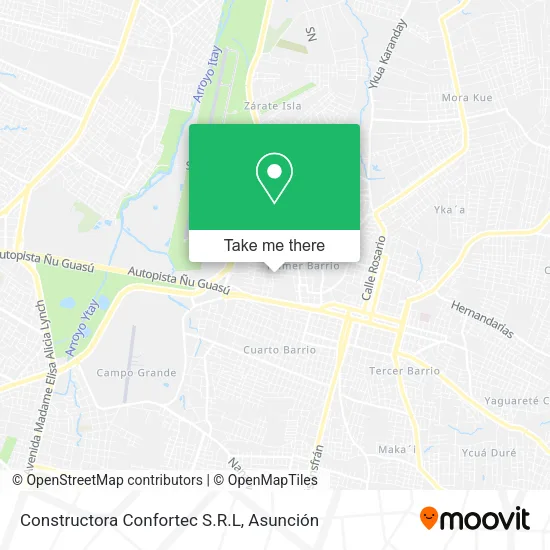 Mapa de Constructora Confortec S.R.L