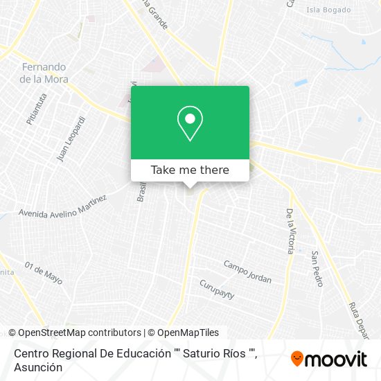Centro Regional De Educación "" Saturio Ríos "" map