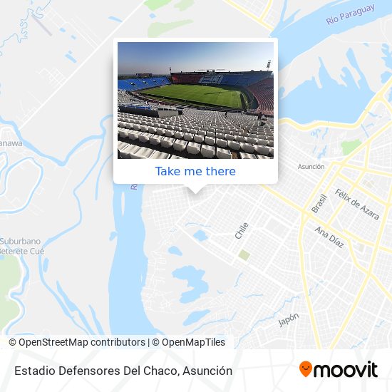 Estadio Defensores Del Chaco map