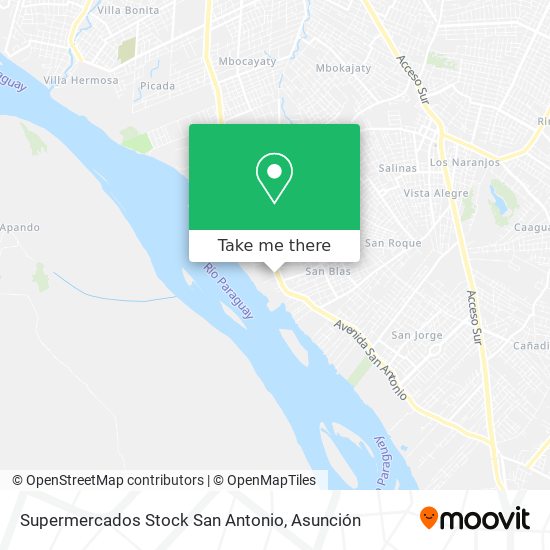 Supermercados Stock San Antonio map