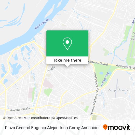 Mapa de Plaza General Eugenio Alejandrino Garay