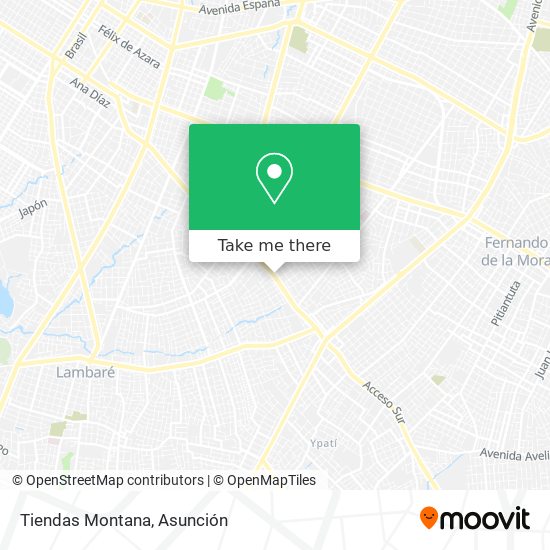 Mapa de Tiendas Montana