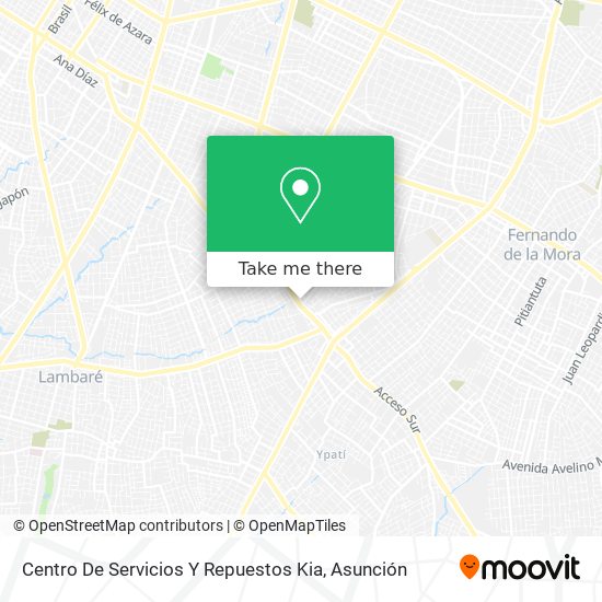 Centro De Servicios Y Repuestos Kia map