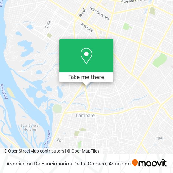 Asociación De Funcionarios De La Copaco map