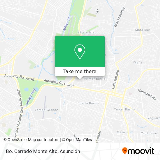 Mapa de Bo. Cerrado Monte Alto