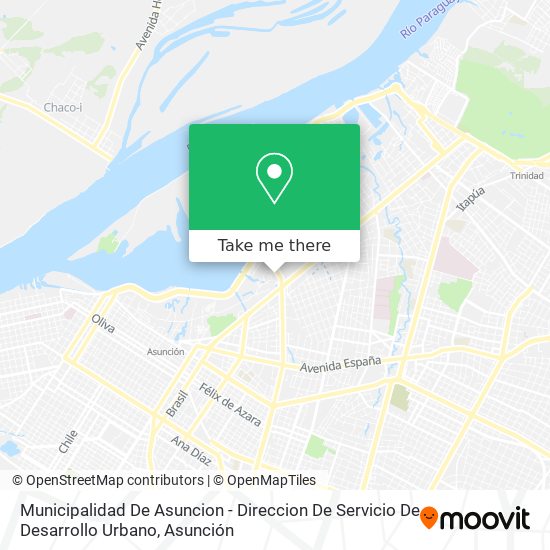 Mapa de Municipalidad De Asuncion - Direccion De Servicio De Desarrollo Urbano