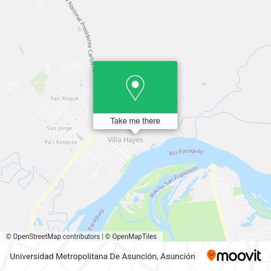 Mapa de Universidad Metropolitana De Asunción