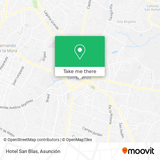 Mapa de Hotel San Blas